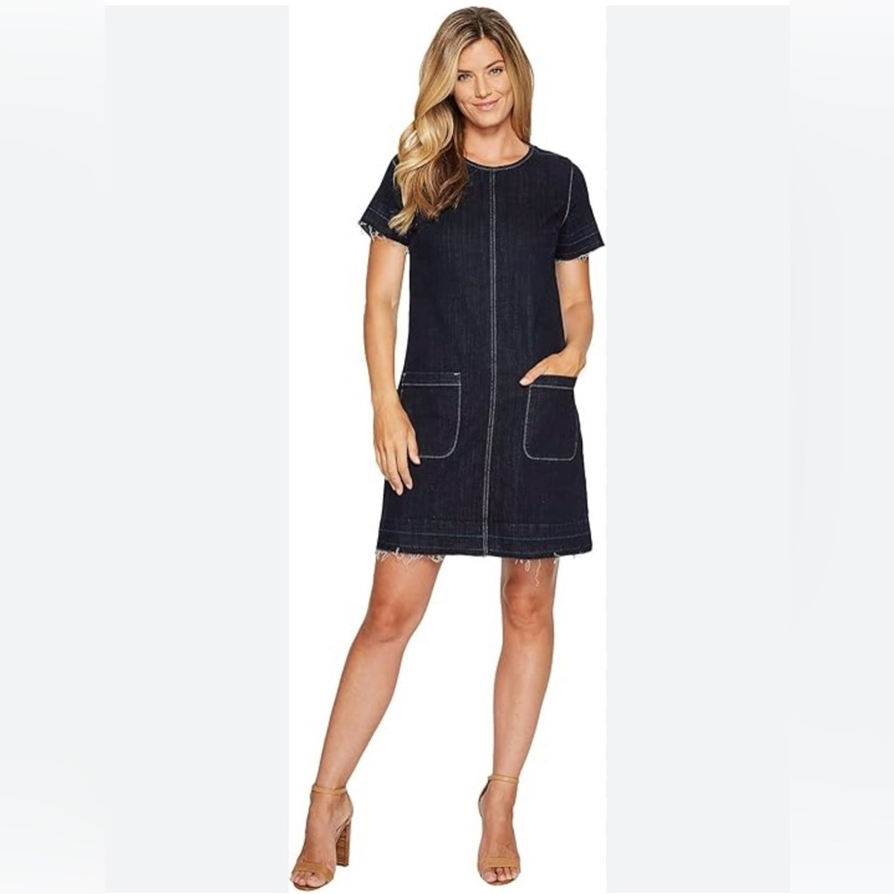 Vince Camuto Dark Denim Short Sleeve Mini Dress